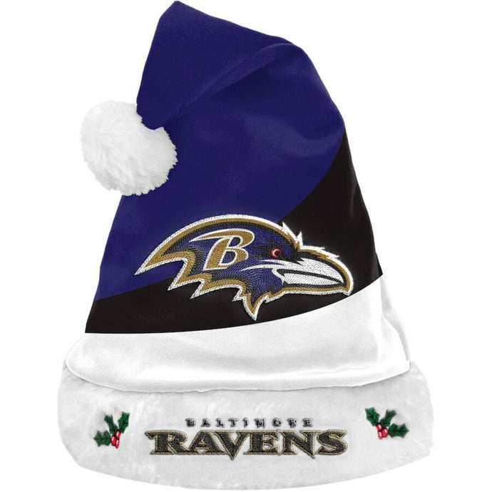 Bonnet de Père Noël color block des Ravens de Baltimore