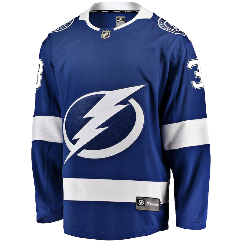 Load image into Gallery viewer, Brandon Hagel Tampa Bay Lightning NHL Fanatics Breakaway Home Jersey
