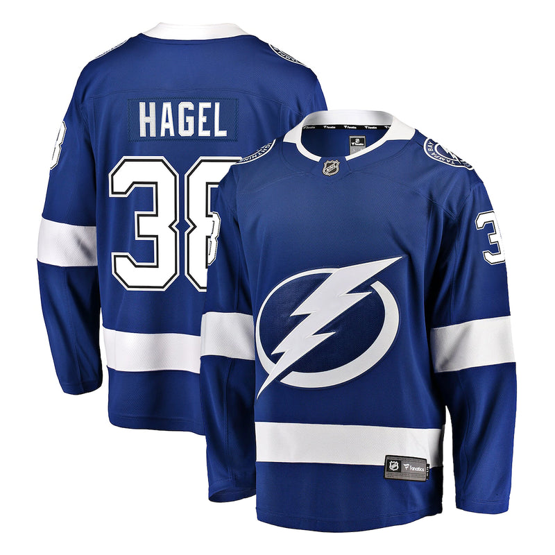Chargez l&#39;image dans la visionneuse de la galerie, Brandon Hagel Tampa Bay Lightning NHL Fanatics Breakaway Maillot Domicile
