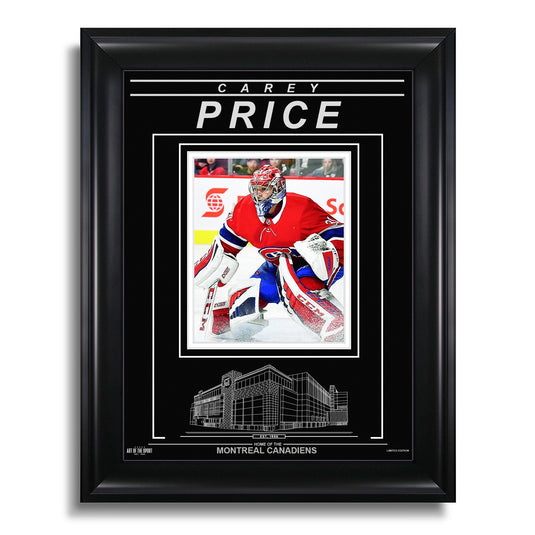 Carey Price Canadiens de Montréal Photo encadrée gravée – Action