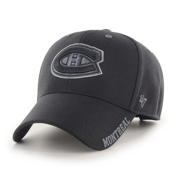 Casquette de dégivrage au charbon noir LNH des Canadiens de Montréal