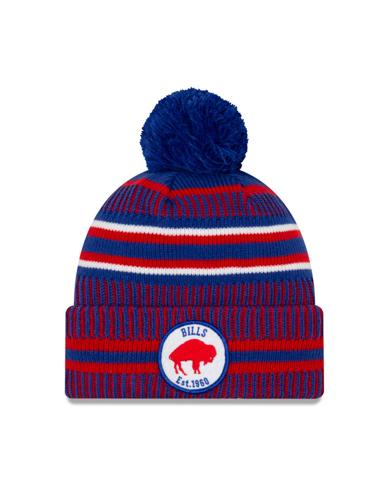 Buffalo Bills NFL New Era Sideline Home Tuque en tricot à revers avec logo Alt officiel