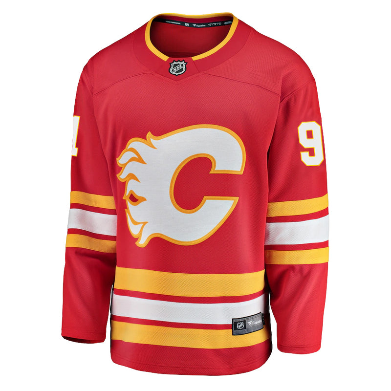 Load image into Gallery viewer, Calle Jarnkrok Calgary Flames NHL Fanatics Breakaway Home Jersey
