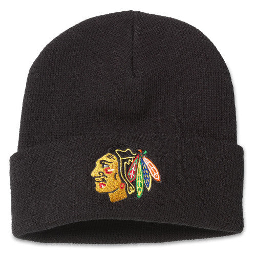 Bonnet en tricot à revers basique NHL des Blackhawks de Chicago