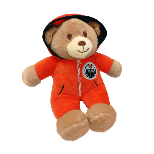 Edmonton Oilers NHL Orange Jumpsuit Bear