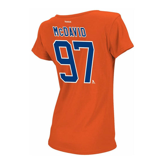 Women's Connor McDavid Edmonton Oilers Name & Number Tee