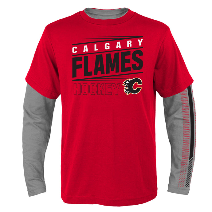 Pack combiné binaire 2 en 1 LNH des Flames de Calgary pour jeunes