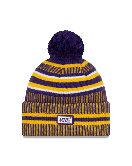 Minnesota Vikings NFL New Era Sideline Home Tuque officielle en tricot à revers