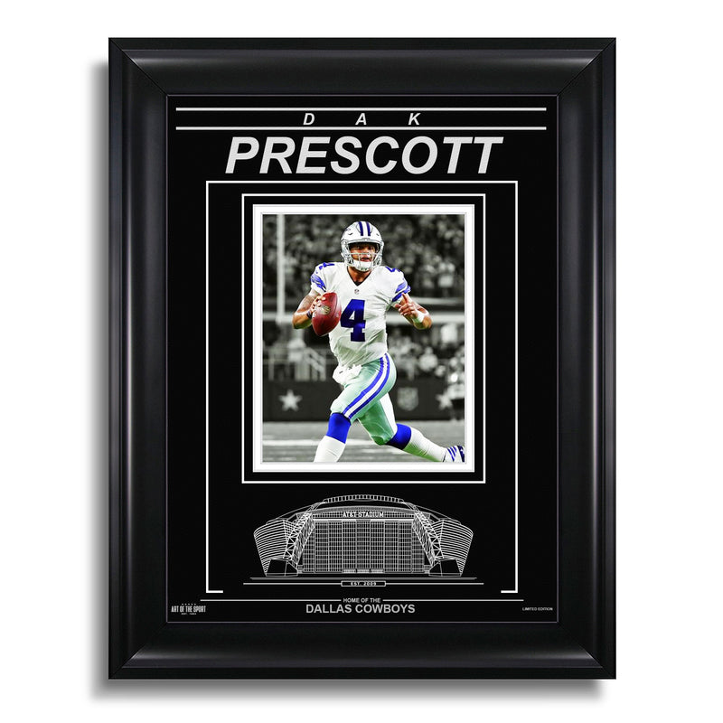 Load image into Gallery viewer, Dak Prescott Dallas Cowboys Engraved Framed Photo - Focus
