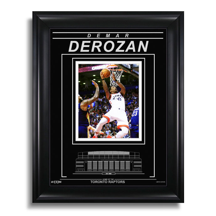 Demar Derozan Toronto Raptors Engraved Framed Photo - Action Airborne