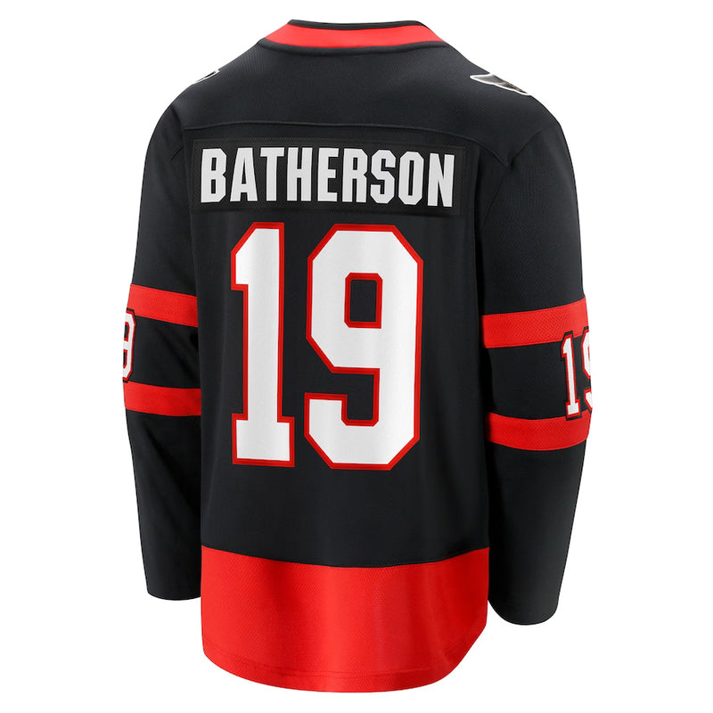Chargez l&#39;image dans la visionneuse de la galerie, Drake Batherson Sénateurs d&#39;Ottawa NHL Fanatics Breakaway Noir Maillot Domicile
