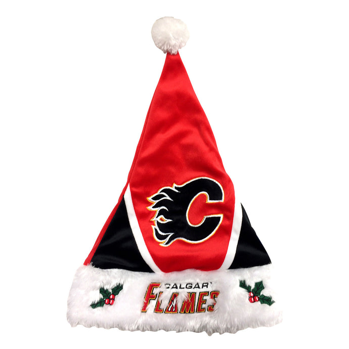 Chapeau de Père Noël en peluche des Flames de Calgary