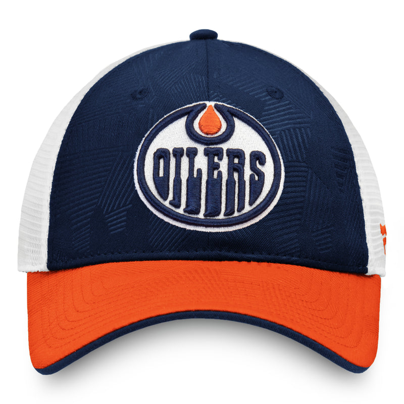 Chargez l&#39;image dans la visionneuse de la galerie, La LNH des Oilers d&#39;Edmonton révise la casquette réglable de camionneur emblématique
