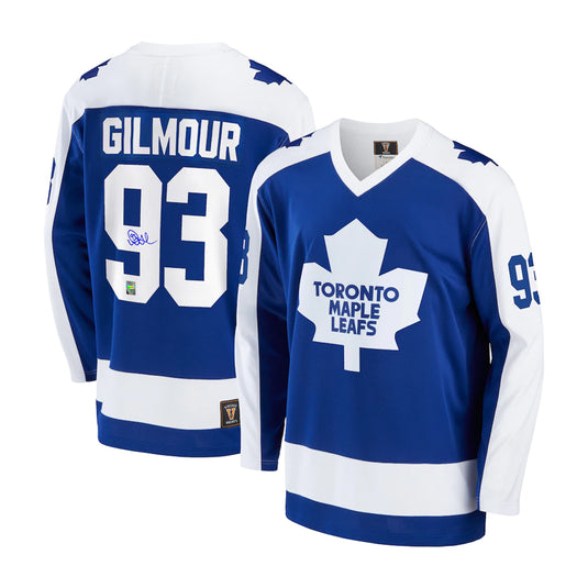 Doug Gilmour a signé le maillot vintage des Maple Leafs de Toronto