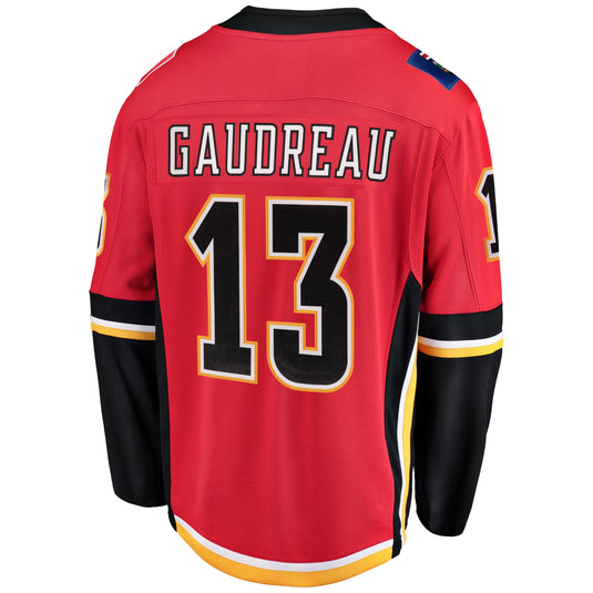 Johnny Gaudreau Maillot à domicile des fanatiques de la LNH des Flames de Calgary