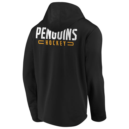 Sweat à capuche entièrement zippé NHL Defender Mission Primary des Penguins de Pittsburgh