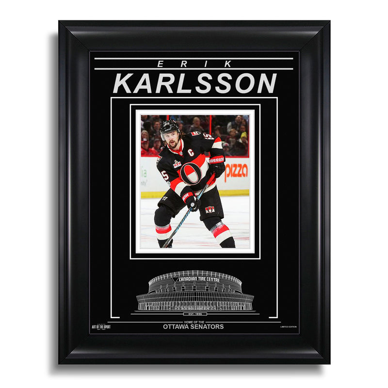 Load image into Gallery viewer, Erik Karlsson Ottawa Senators Engraved Framed Photo - Action Third
