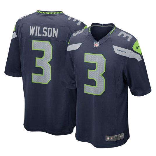 Maillot de l'équipe de jeu Nike des Seattle Seahawks Russell Wilson pour jeunes