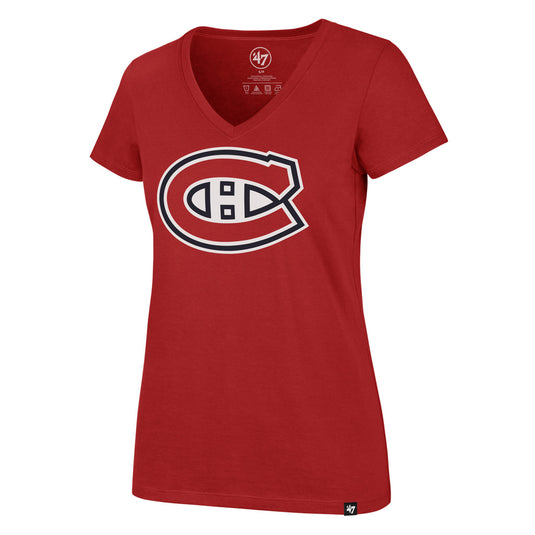T-shirt à col en V Ultra Rival des Canadiens de Montréal NHL Imprint '47 pour femmes