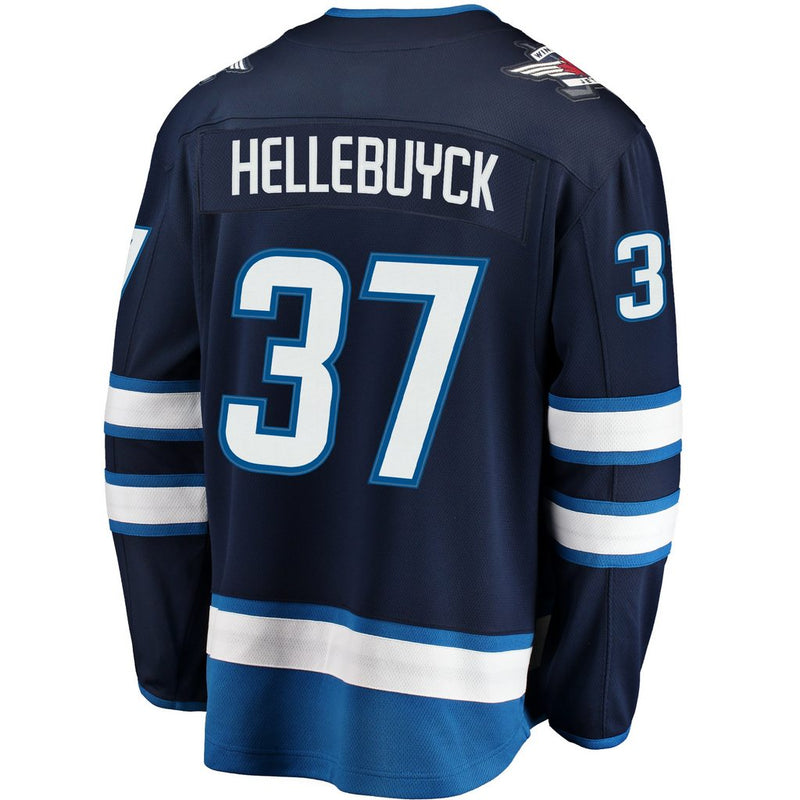 Chargez l&#39;image dans la visionneuse de la galerie, Connor Hellebuyck Winnipeg Jets NHL Fanatics Breakaway Maillot Domicile
