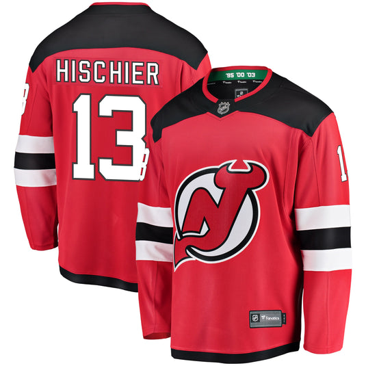 Nico Hischier New Jersey Devils NHL Fanatics Breakaway Home Jersey