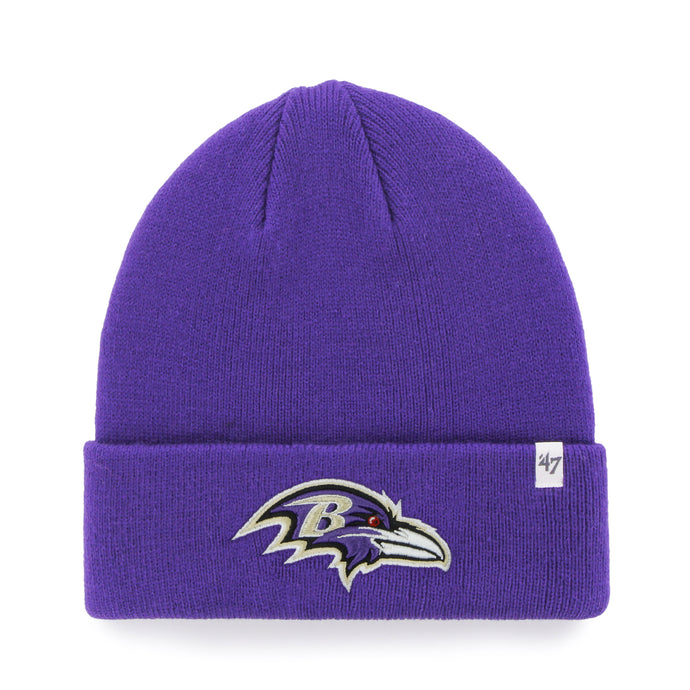 Bonnet en tricot à revers surélevé NFL Baltimore Ravens