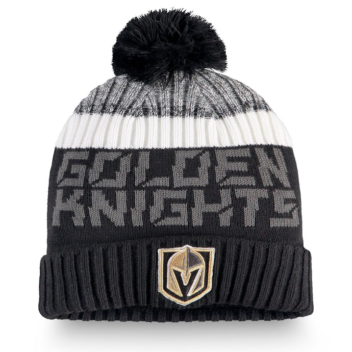 Youth Vegas Golden Knights NHL Authentic Pro Rinkside Cuffed Knit Pom Pom Toque