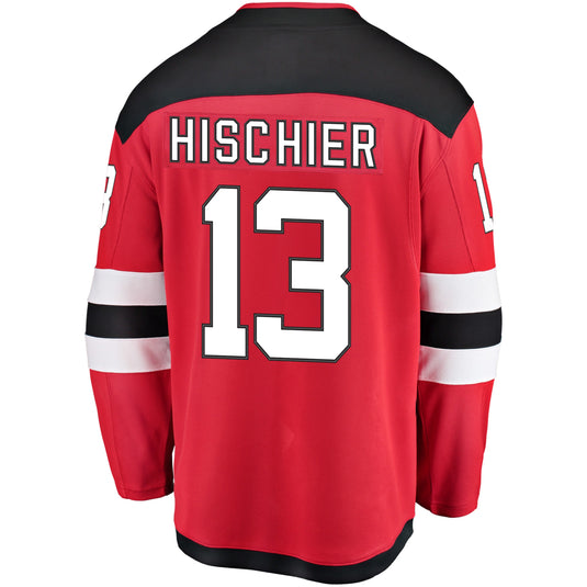 Nico Hischier New Jersey Devils NHL Fanatics Breakaway Home Jersey