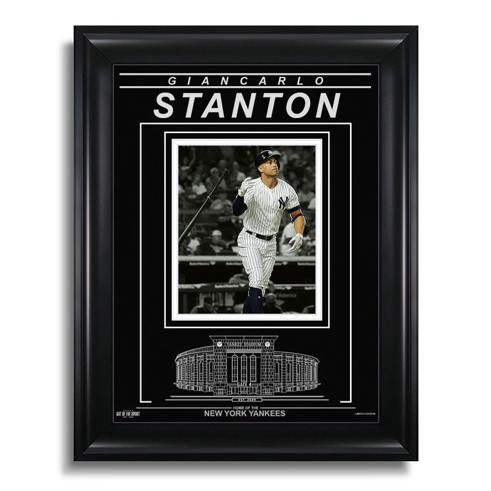 Giancarlo Stanton New York Yankees Photo encadrée gravée – Action