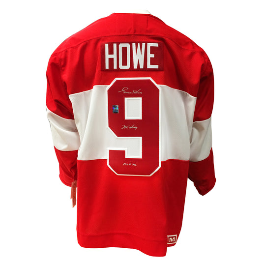 Gordie Howe a signé le maillot vintage des Red Wings de Détroit