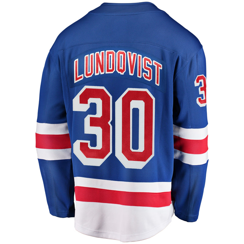 Chargez l&#39;image dans la visionneuse de la galerie, Maillot Domicile Breakaway des Fanatics de la LNH des Rangers de New York Henrik Lundqvist
