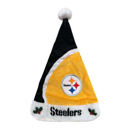 Bonnet de Père Noël à blocs de couleurs des Steelers de Pittsburgh