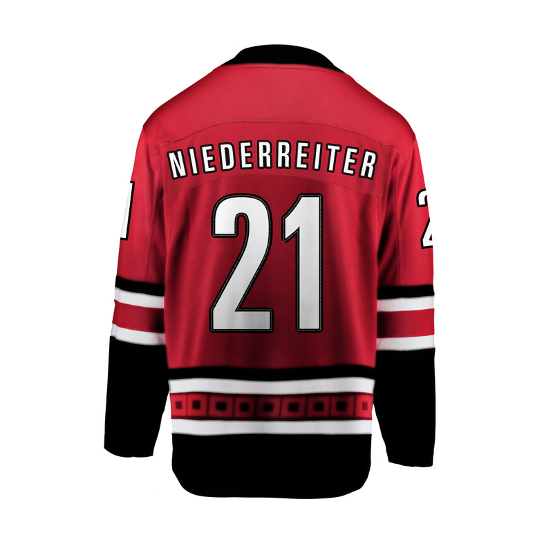 Chargez l&#39;image dans la visionneuse de la galerie, Nino Niederreiter Maillot Domicile Breakaway des Fanatics de la LNH des Hurricanes de la Caroline
