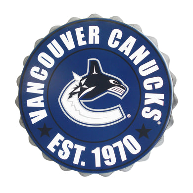 Vancouver Canucks NHL Bottle Cap Wall Logo