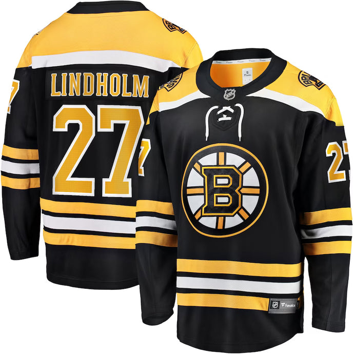 Maillot Domicile Breakaway des Fanatics de la LNH des Bruins de Boston de Hampus Lindholm