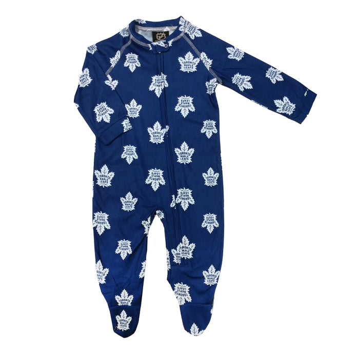 Combinaison zippée raglan des Maple Leafs de Toronto pour bébé