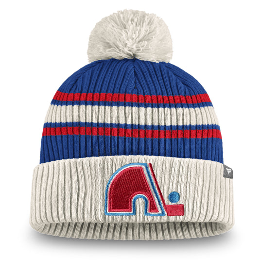 Tuque en tricot à revers True Classic des Nordiques de Québec de la LNH