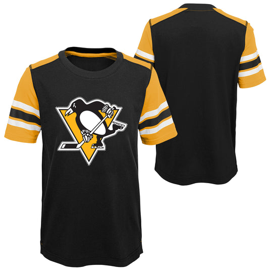 T-shirt tendance Crashing The Net des Penguins de Pittsburgh pour jeunes de la LNH