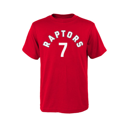 Youth Kyle Lowry Toronto Raptors NBA Flat Replica Name & Number Tee