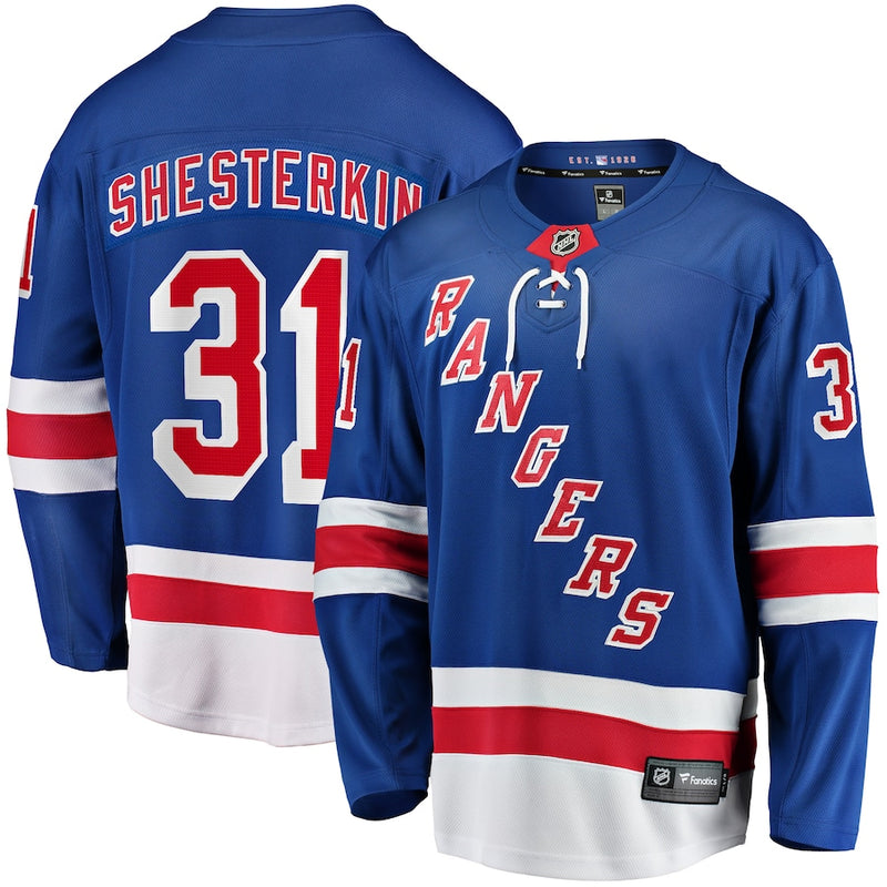 Chargez l&#39;image dans la visionneuse de la galerie, Igor Shesterkin New York Rangers NHL Fanatics Breakaway Maillot Domicile
