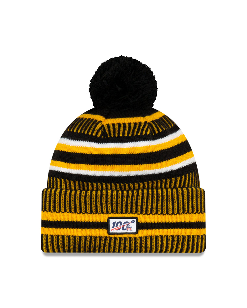 Chargez l&#39;image dans la visionneuse de la galerie, Pittsburgh Steelers NFL New Era Sideline Home Tuque officielle en tricot à revers
