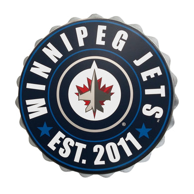 Winnipeg Jets NHL Bottle Cap Wall Logo