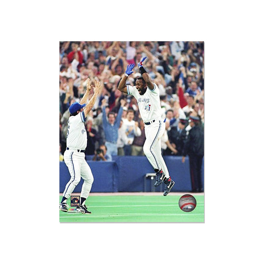 Joe Carter Photo encadrée gravée des Blue Jays de Toronto – Home Run de la Série mondiale 1993