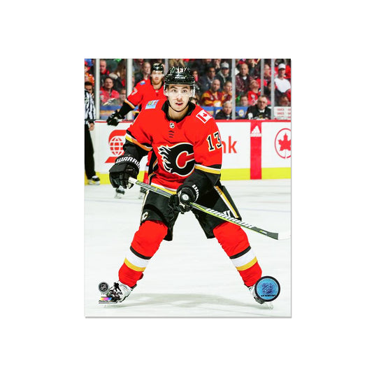 Johnny Gaudreau Calgary Flames Engraved Framed Photo - Closeup