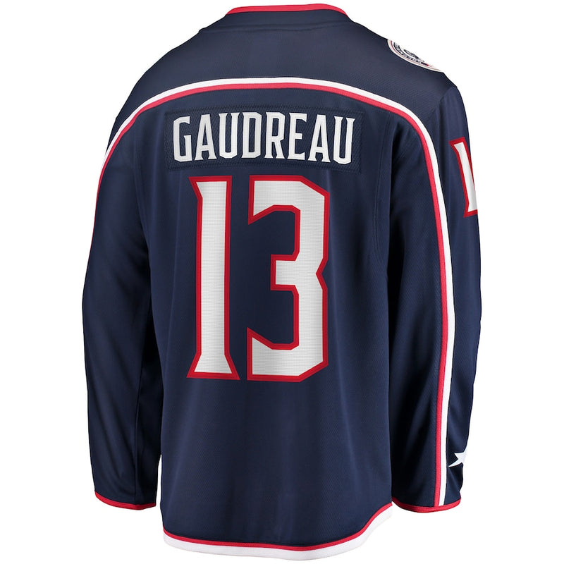 Chargez l&#39;image dans la visionneuse de la galerie, Johnny Gaudreau Columbus Blue Jackets NHL Fanatics Breakaway Maillot Domicile
