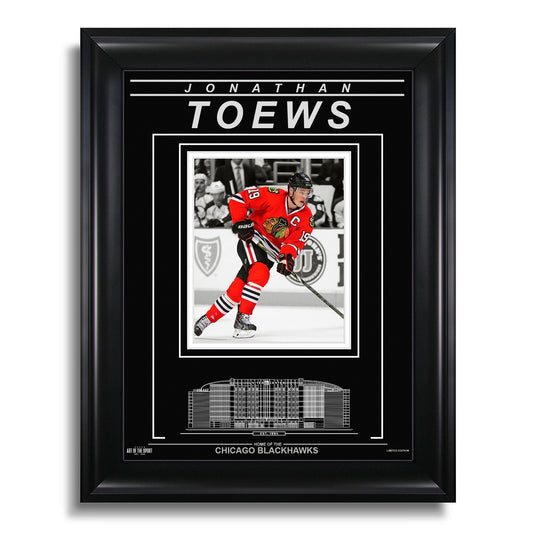 Jonathan Toews Chicago Blackhawks Engraved Framed Photo - Action Spotlight