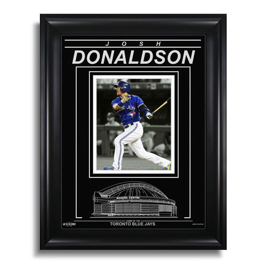 Josh Donaldson Toronto Blue Jays Engraved Framed Photo - Spotlight Horizontal