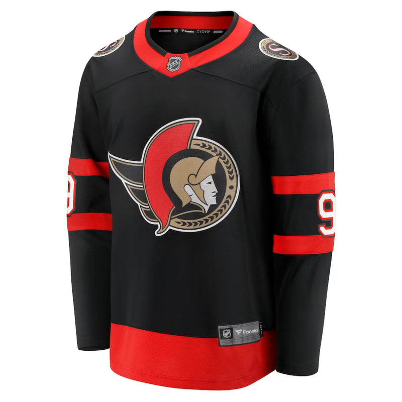 Load image into Gallery viewer, Josh Norris Ottawa Senators NHL Fanatics Breakaway Black Home Jersey
