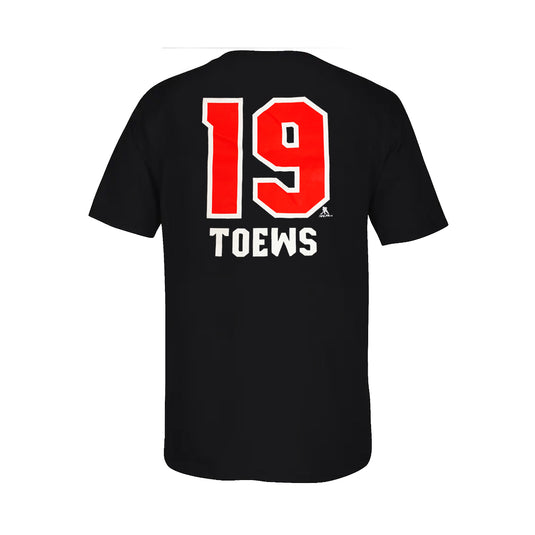Jonathan Toews T-shirt avec nom et numéro des Blackhawks de Chicago