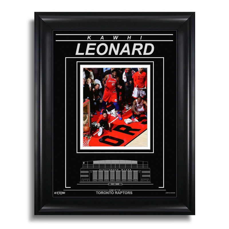 Load image into Gallery viewer, Kawhi Leonard Toronto Raptors Engraved Framed Photo - A Moment In Time
